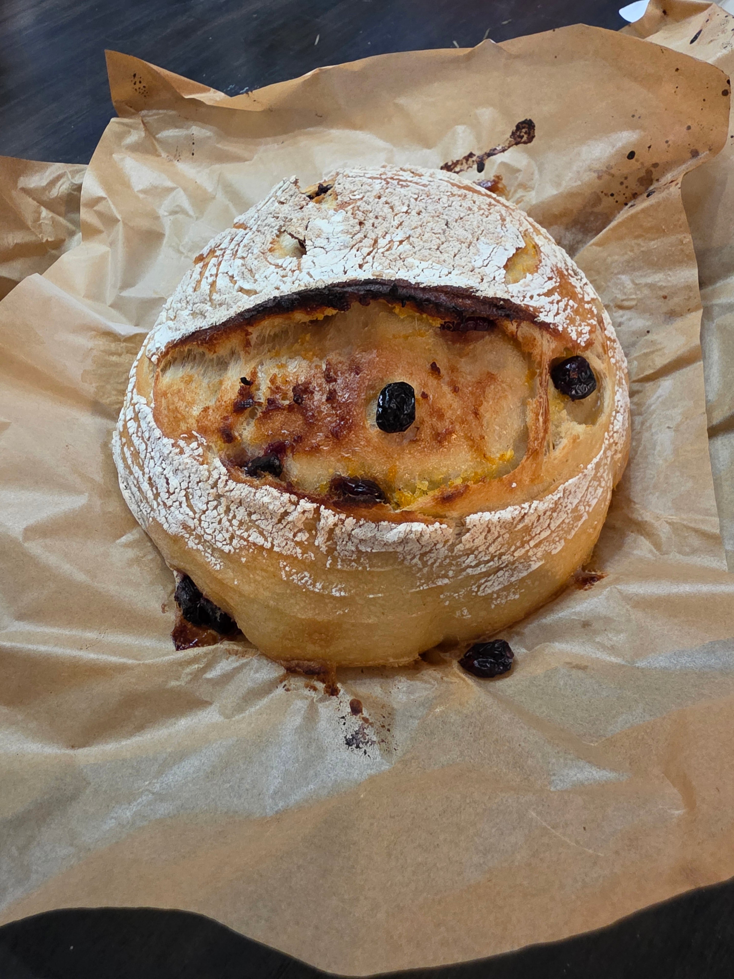 Orange-Cranberry sourdough boule
