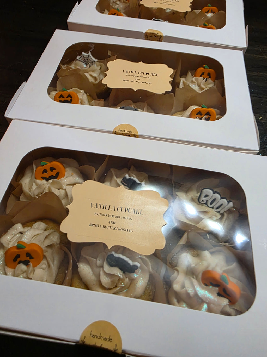 One dozen filled cupcakes
